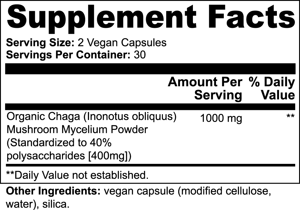 Chaga Mushroom 100 mg