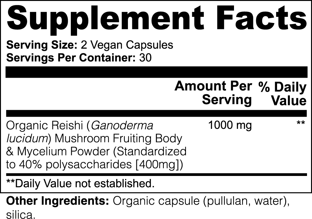 Reishi Mushroom 100 mg